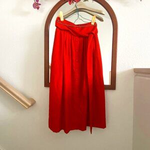 Sea New York Red Wool Midi Skirt, US 0